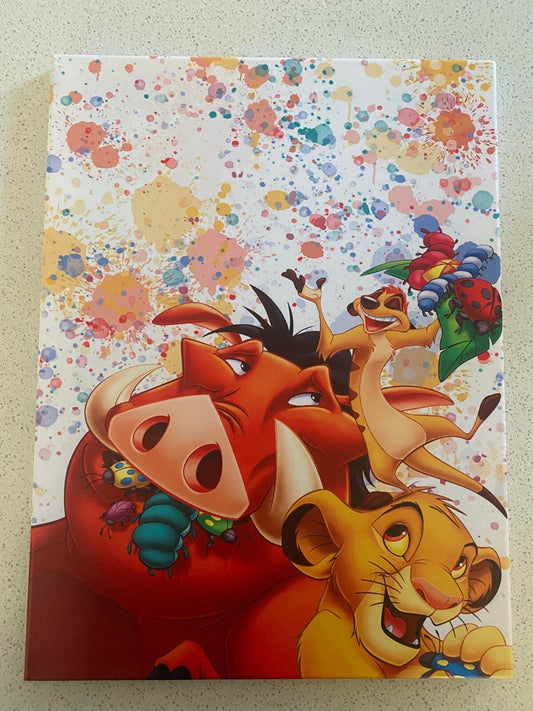 LION KING-FRAMED STRETCHED CANVAS PRINT-ART-READY TO HANG-30CMx40CM