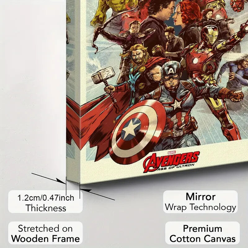AVENGERS-FRAMED STRETCHED CANVAS PRINT-ART-READY TO HANG-40CMx60CM