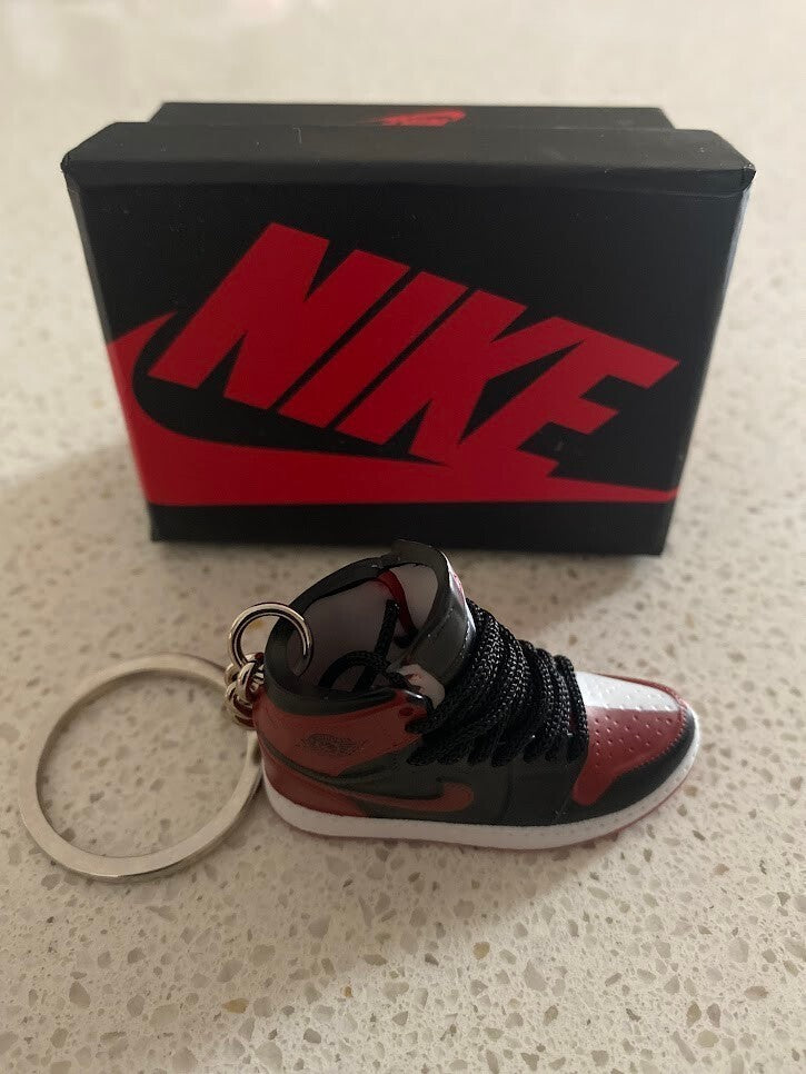 NIKE AIR JORDAN 1 RETRO HIGH-(HOMAGE TO HOME)-3D SNEAKER KEYCHAIN WITH BOX