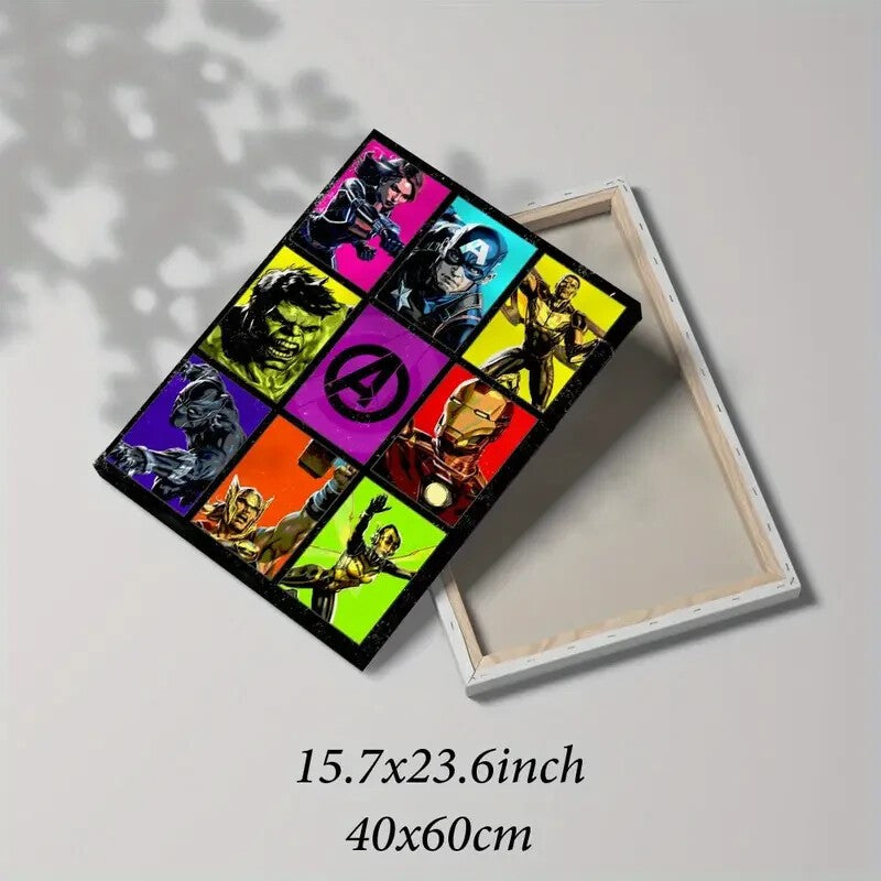 AVENGERS-FRAMED STRETCHED CANVAS PRINT-ART-READY TO HANG-40CMx60CM