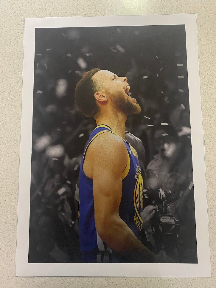STEPHEN CURRY-GOLDEN STATE WARRIORS-40CM(W)x60CM(L) CANVAS PRINT POSTER-(ROLLED)