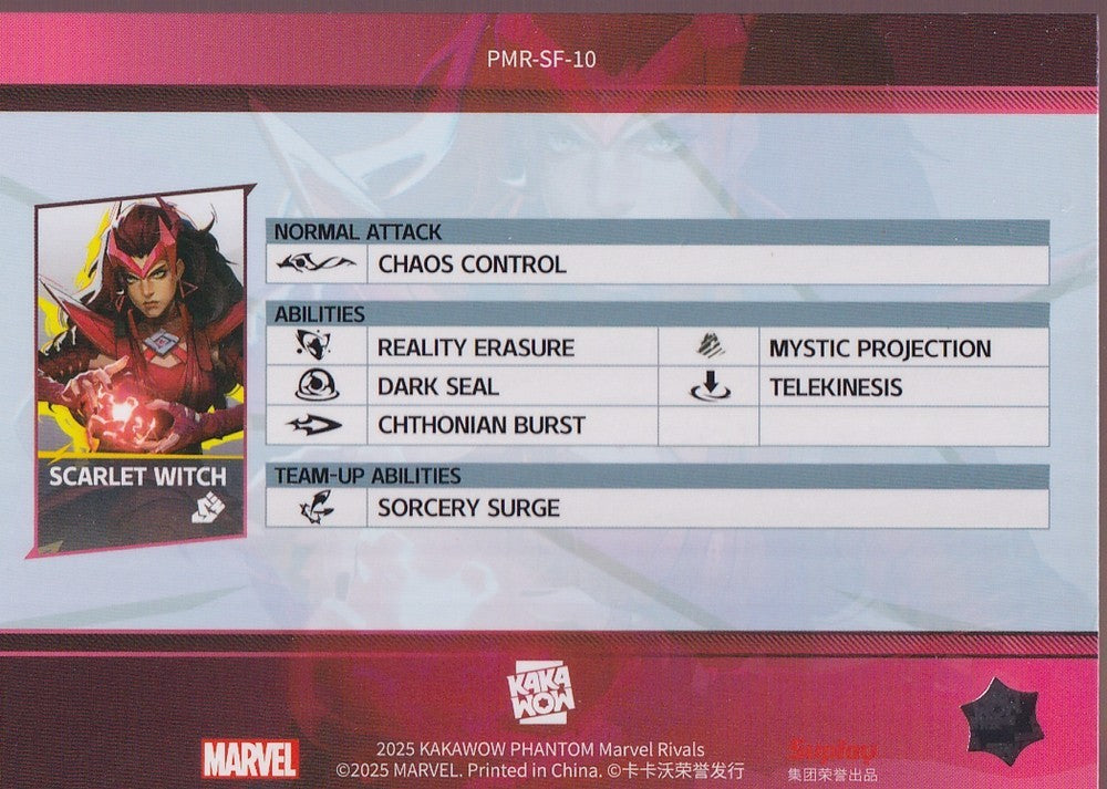 2025 Kakawow Phantom Marvel Rivals Identity #PMR-SF-10 Scarlet Witch