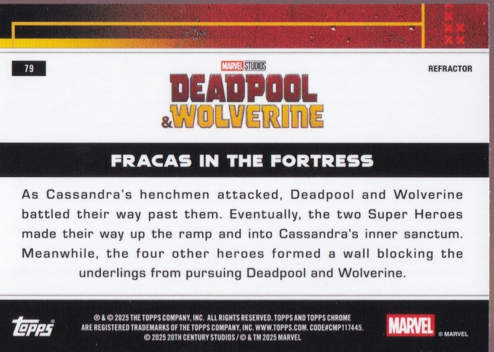 2025 Topps Chrome Deadpool Refractors #79 Fracas In The Fortress