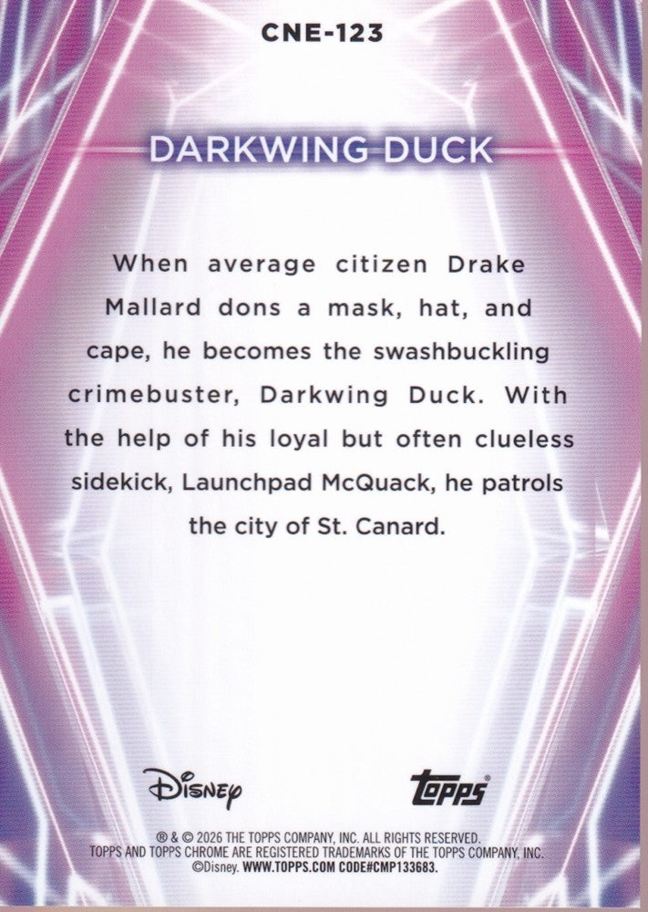 2026 Topps Disney Neon Chrome Neon-Etch #CNE-123 Darkwing Duck