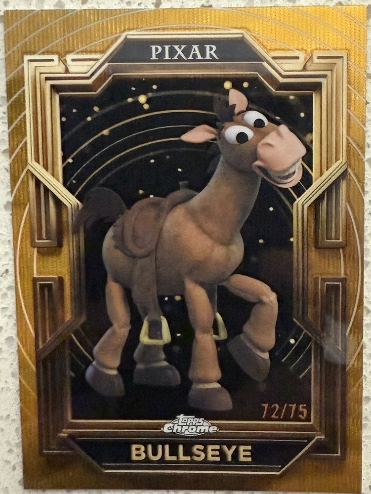 2025 Topps Pixar Gold Wave Etch Refractors #19 Bullseye (72/75)