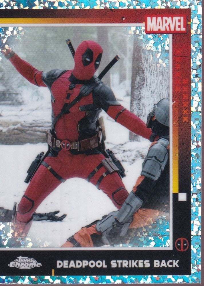 2025 Topps Chrome Deadpool Mini Diamond Refractors #51 Deadpool Strikes Back