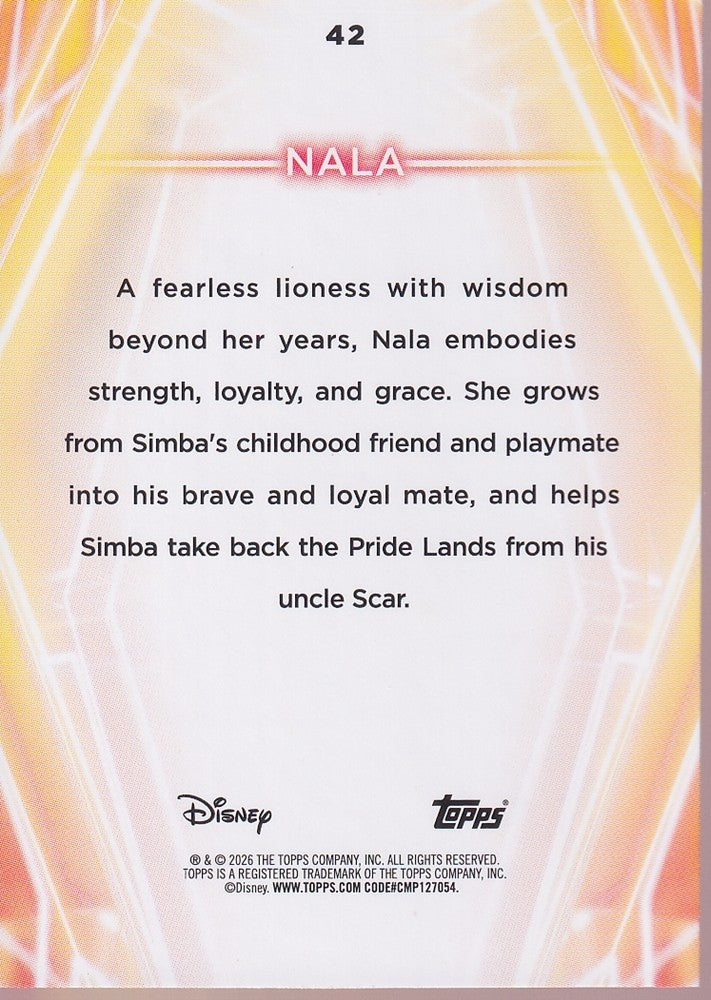 2026 Topps Disney Neon Rainbow Foil #42 Nala