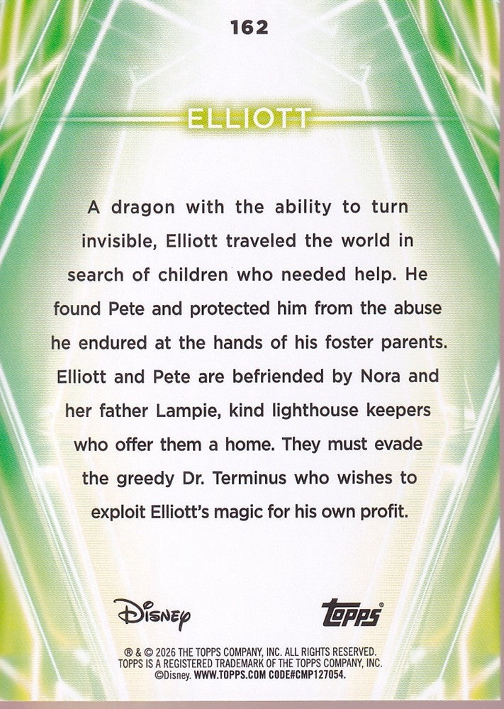 2026 Topps Disney Neon Rainbow Foil #162 Elliott