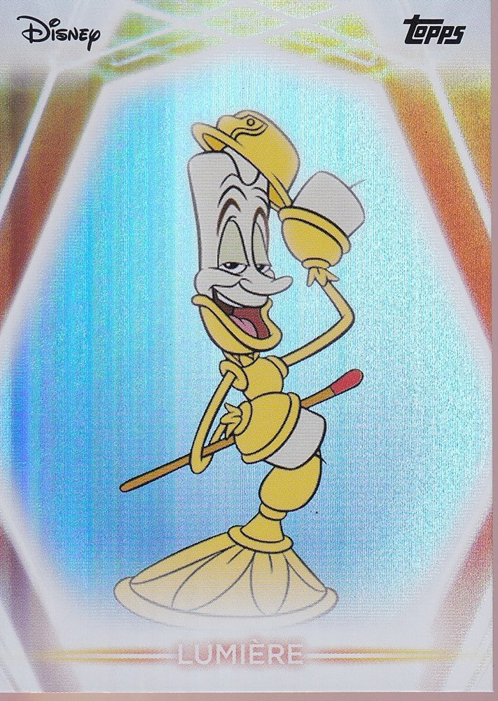 2026 Topps Disney Neon Rainbow Foil #13 Lumiere