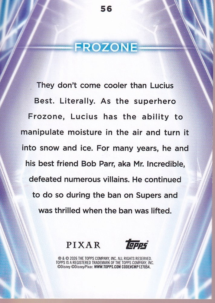 2026 Topps Disney Neon Rainbow Foil #56 Frozone