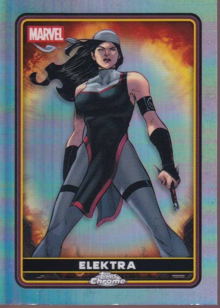 2025 Topps Chrome Deadpool Refractors #17 Elektra